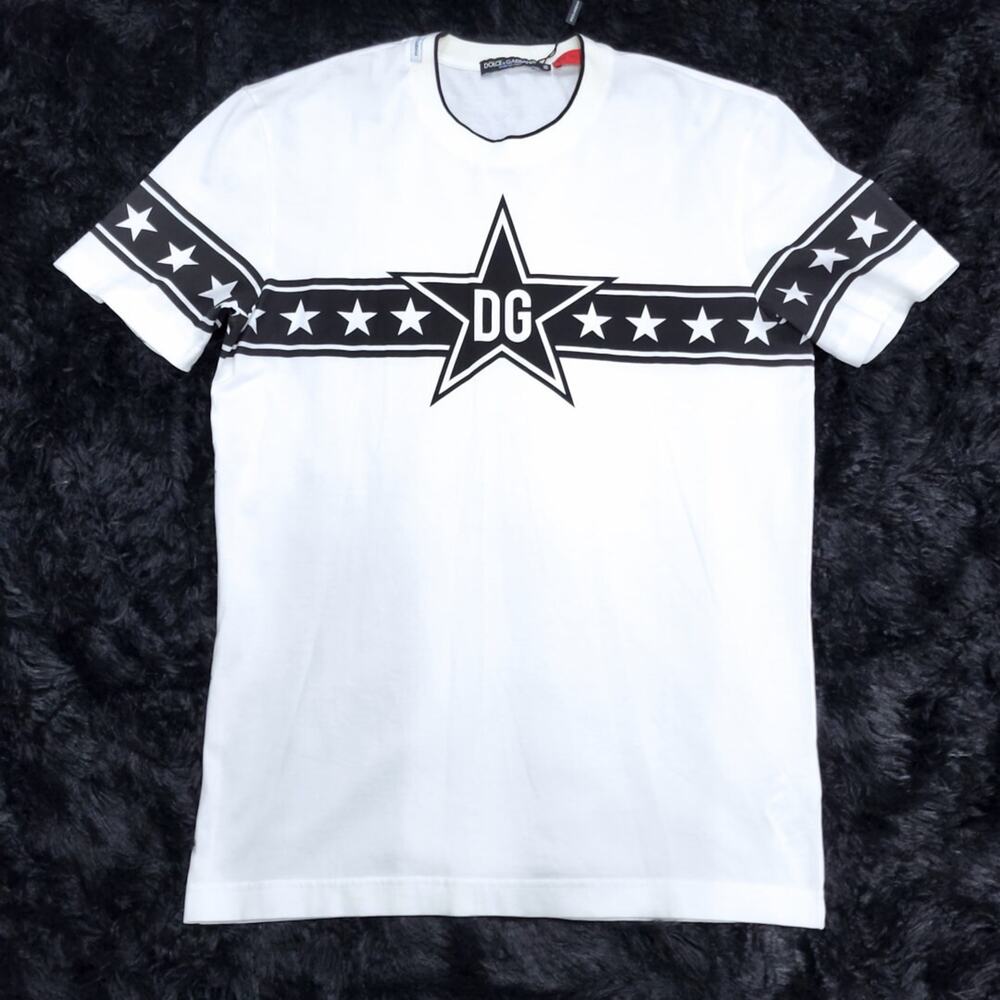 Dolce & Gabbana Men's DG Star Millennials Logo T-shirt White